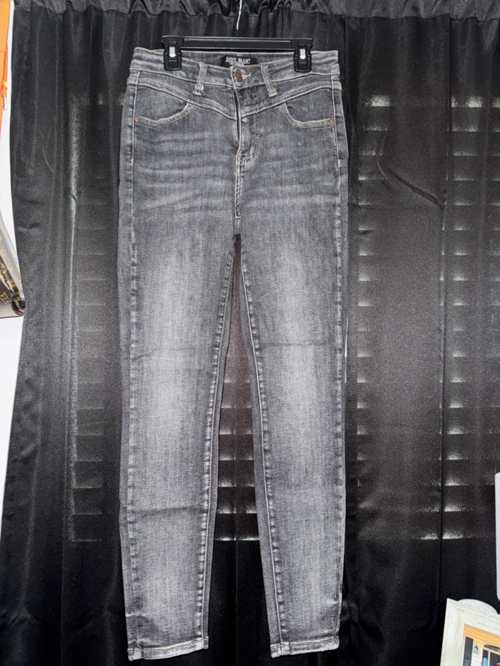 Judy Blue Gray Washed High-Rise Skinny Jeans - Women